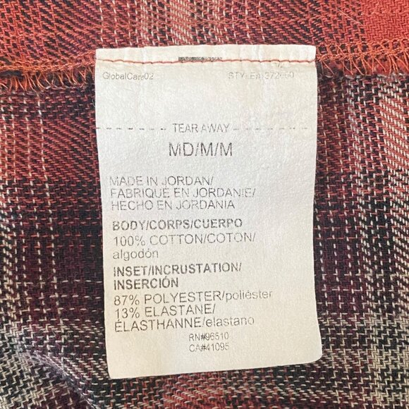 Under Armour Tradesman Flex Flannel Shirt Men's Medium Red Plaid Snap Button-Up - Picture 10 of 13